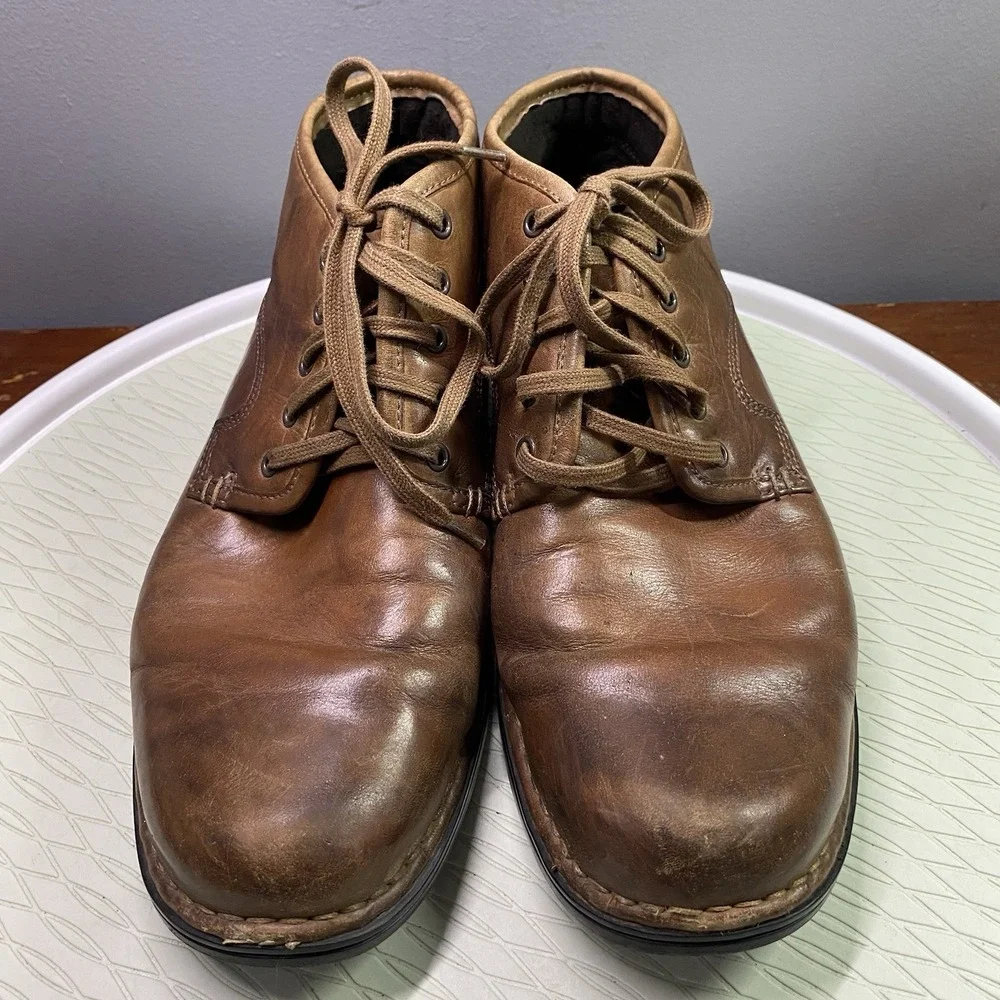 Rockport‎ Brown Leather Lace Up Ankle Boots Mens 9.5 M. Used